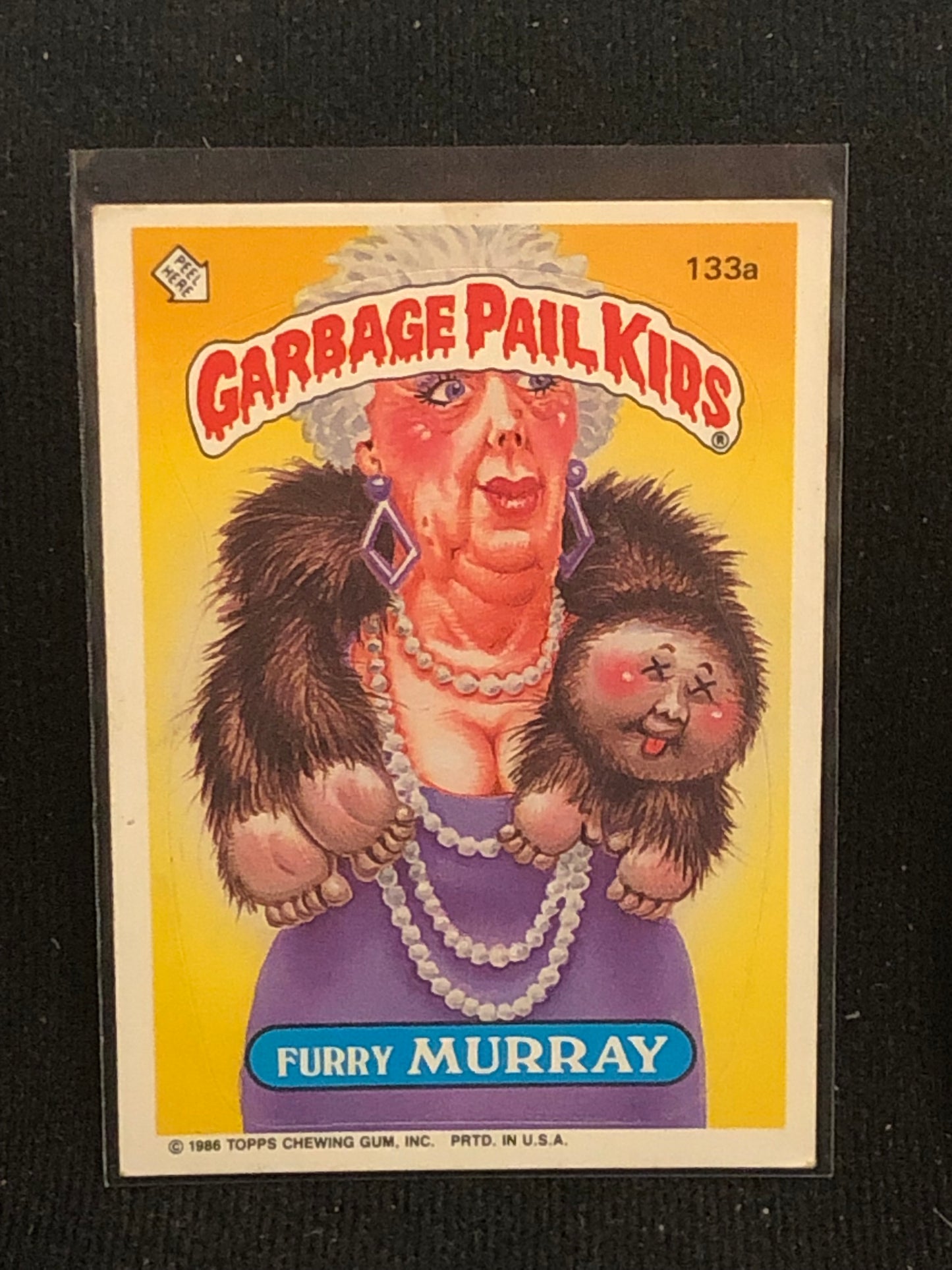 Garbage Pail Kids Original Series 4 (os4) 133a Furry Murray