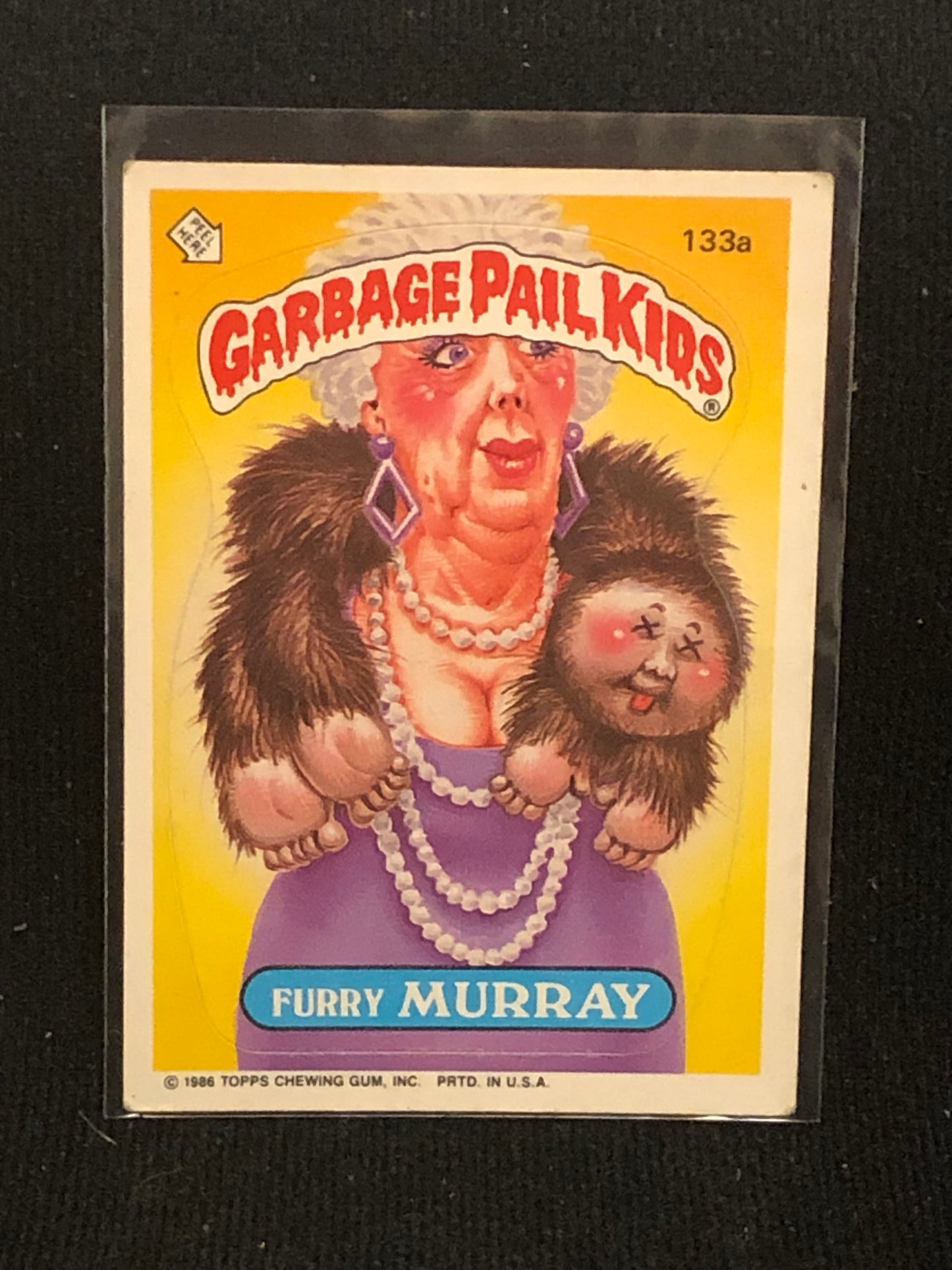 Garbage Pail Kids Original Series 4 (os4) 133a Furry Murray