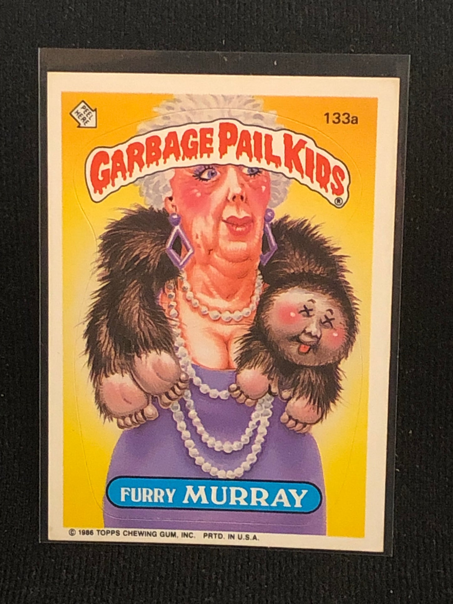 Garbage Pail Kids Original Series 4 (os4) 133a Furry Murray