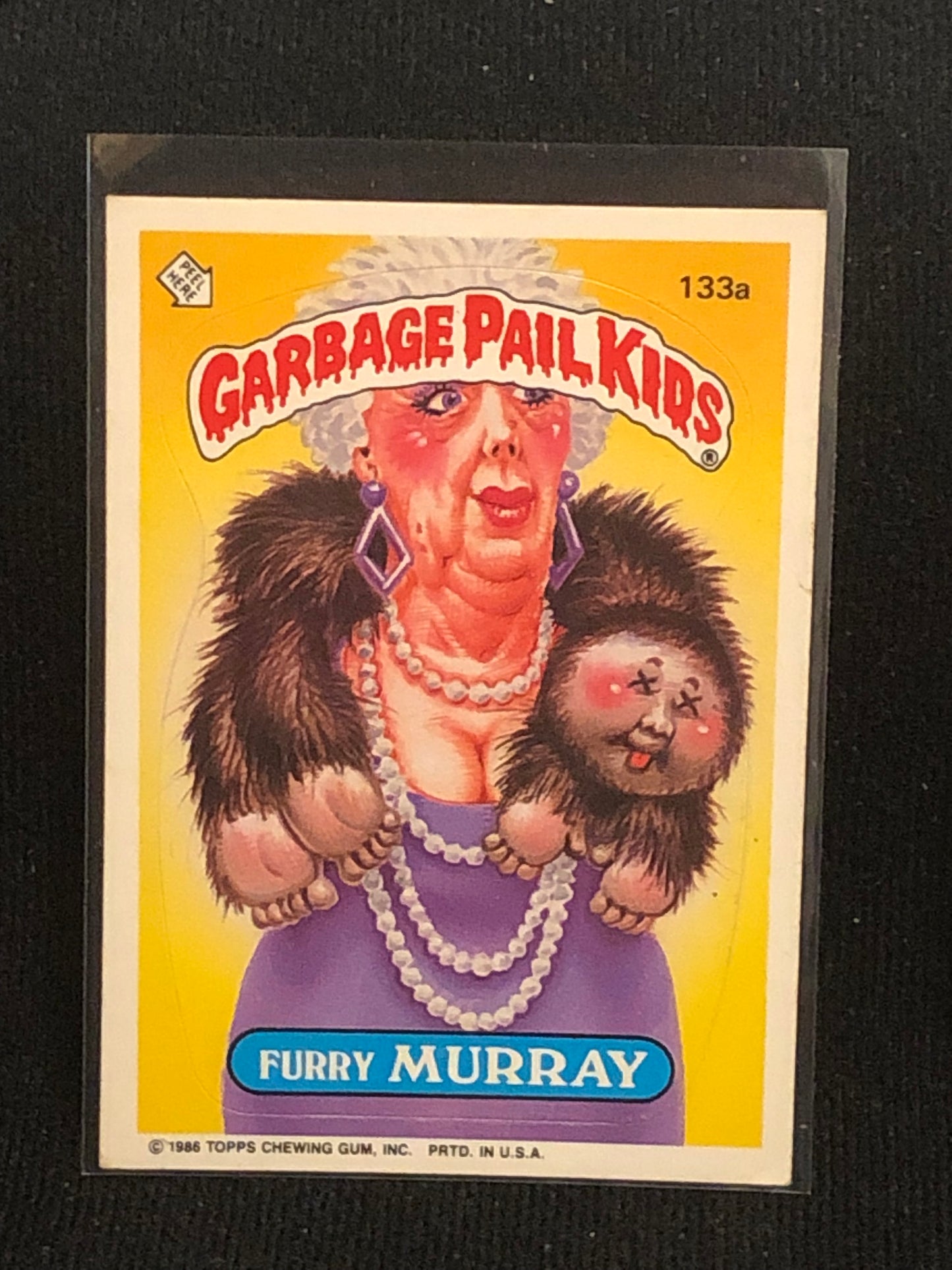 Garbage Pail Kids Original Series 4 (os4) 133a Furry Murray