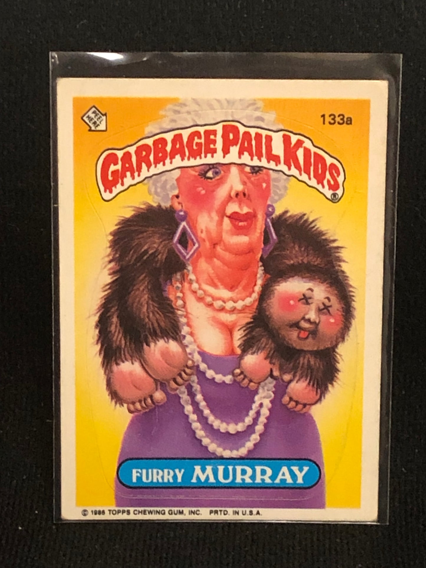 Garbage Pail Kids Original Series 4 (os4) 133a Furry Murray