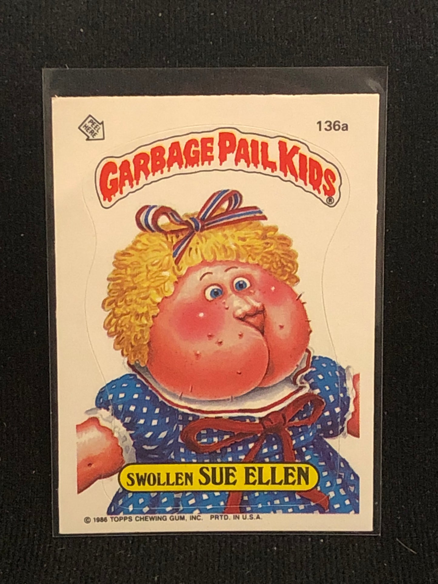 Garbage Pail Kids Original Series 4 (os4) 136a Swollen Sue Ellen