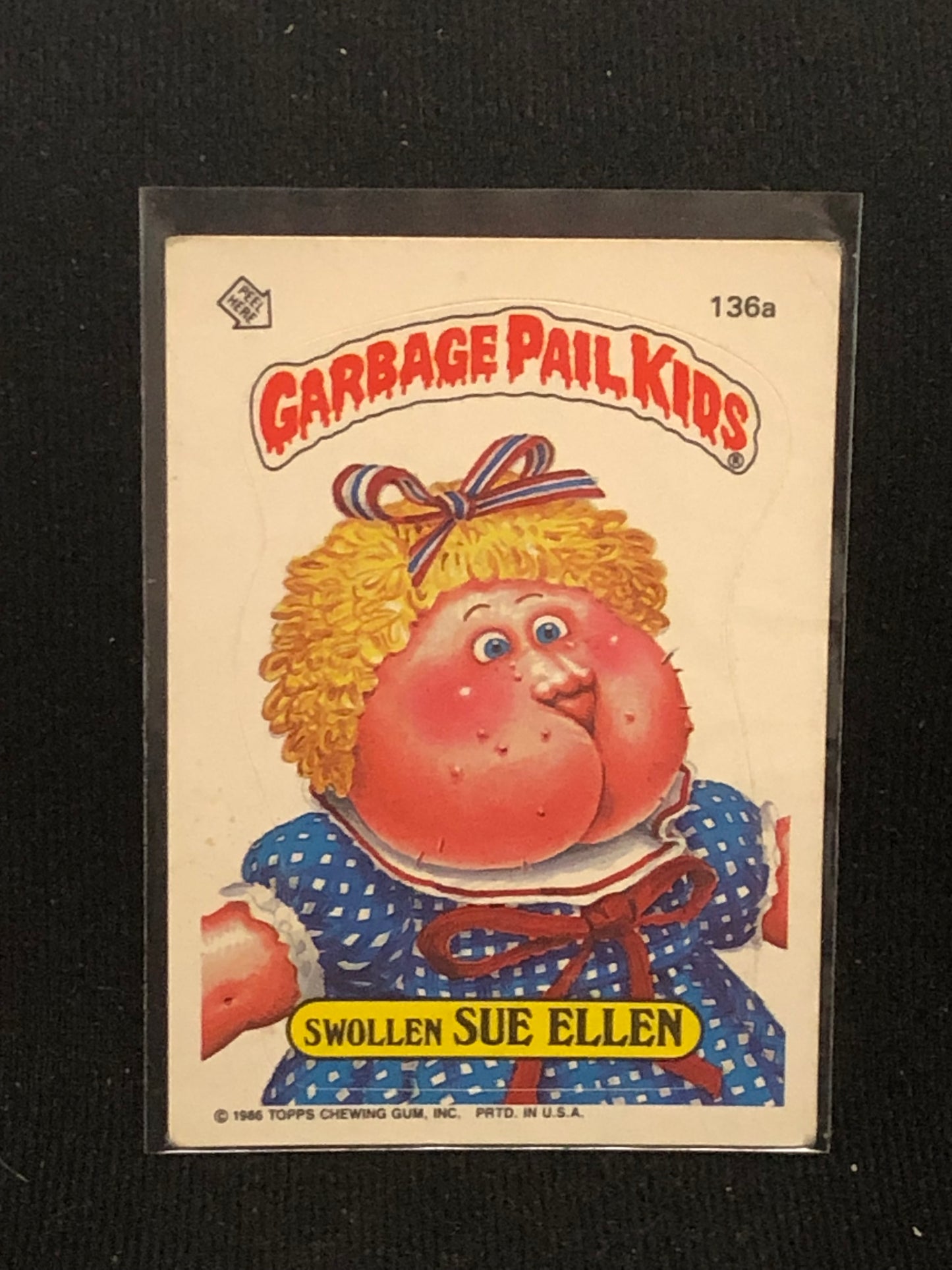 Garbage Pail Kids Original Series 4 (os4) 136a Swollen Sue Ellen