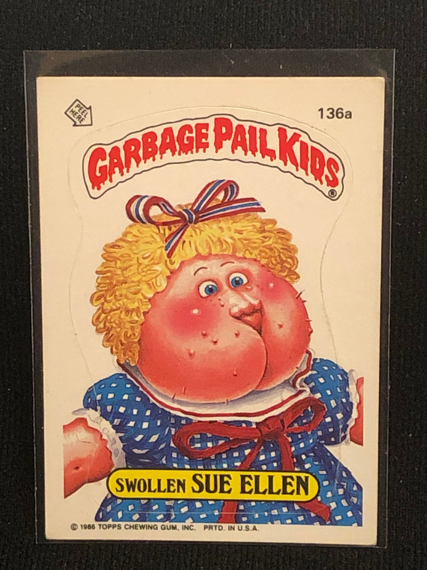 Garbage Pail Kids Original Series 4 (os4) 136a Swollen Sue Ellen