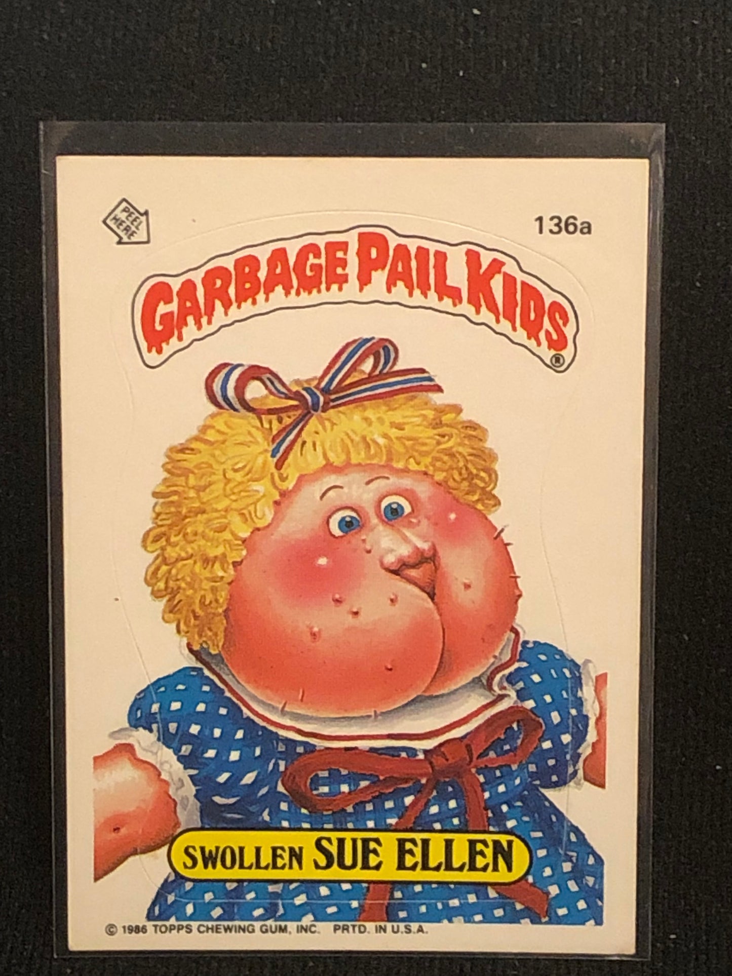 Garbage Pail Kids Original Series 4 (os4) 136a Swollen Sue Ellen