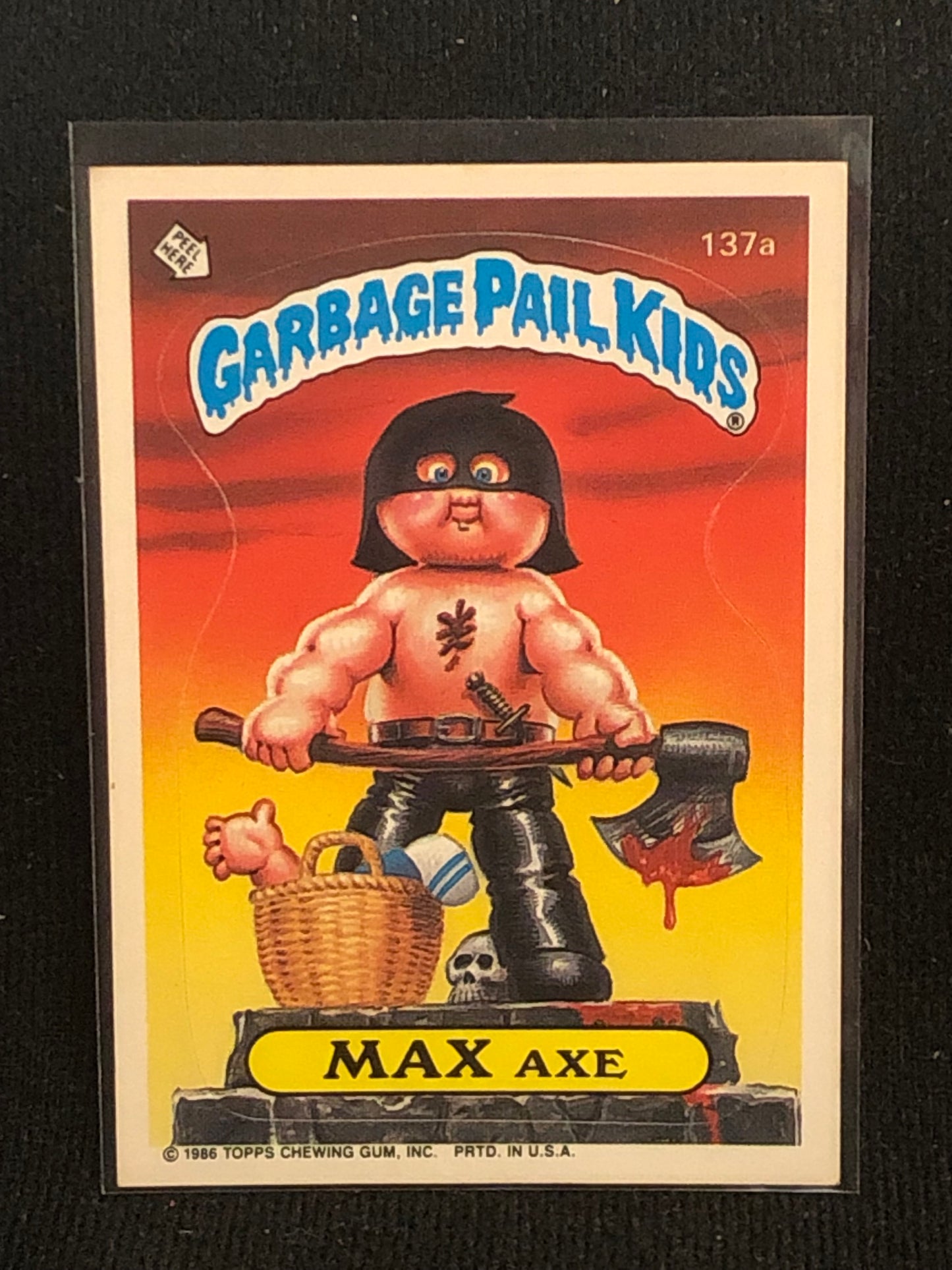 Garbage Pail Kids Original Series 4 (os4) 137a Max Axe