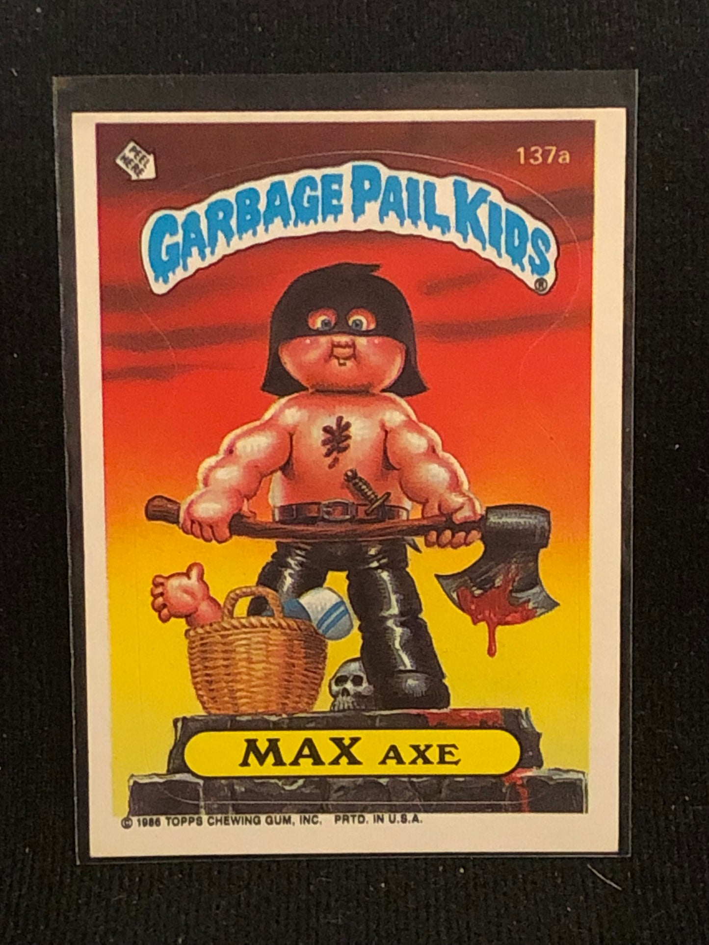 Garbage Pail Kids Original Series 4 (os4) 137a Max Axe