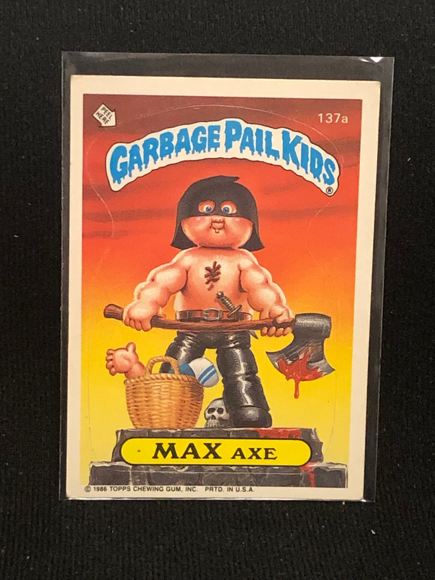 Garbage Pail Kids Original Series 4 (os4) 137a Max Axe