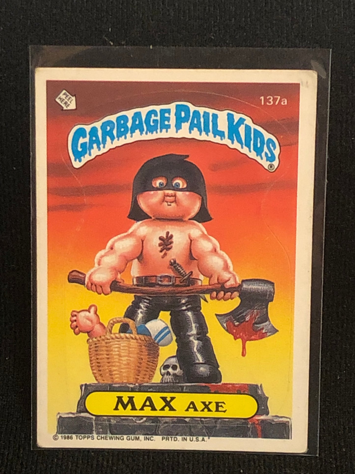 Garbage Pail Kids Original Series 4 (os4) 137a Max Axe