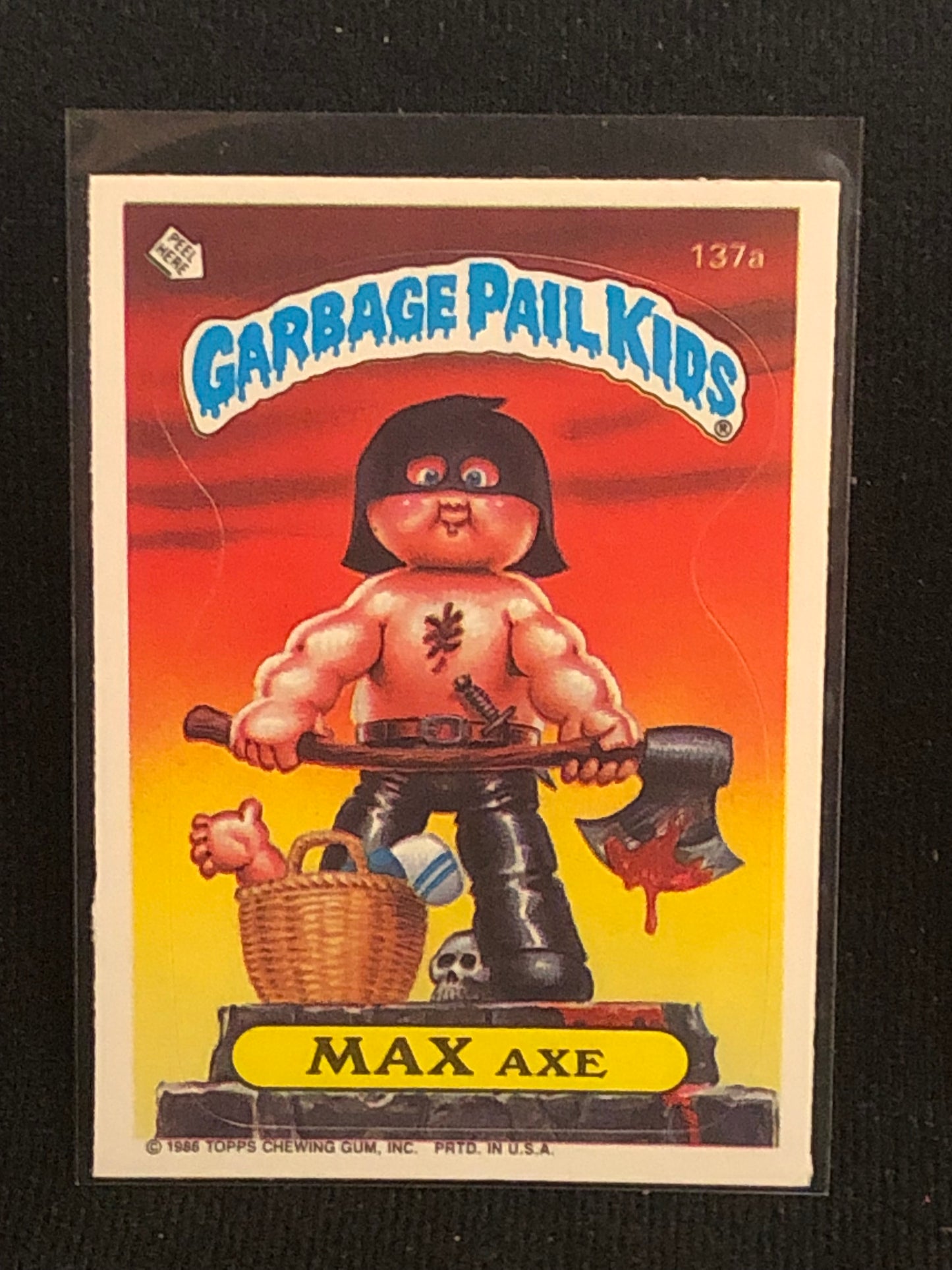 Garbage Pail Kids Original Series 4 (os4) 137a Max Axe