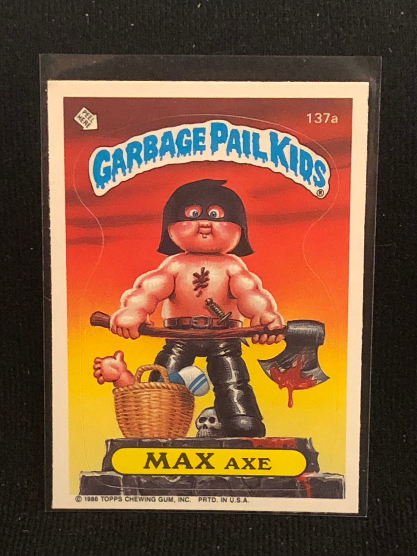 Garbage Pail Kids Original Series 4 (os4) 137a Max Axe