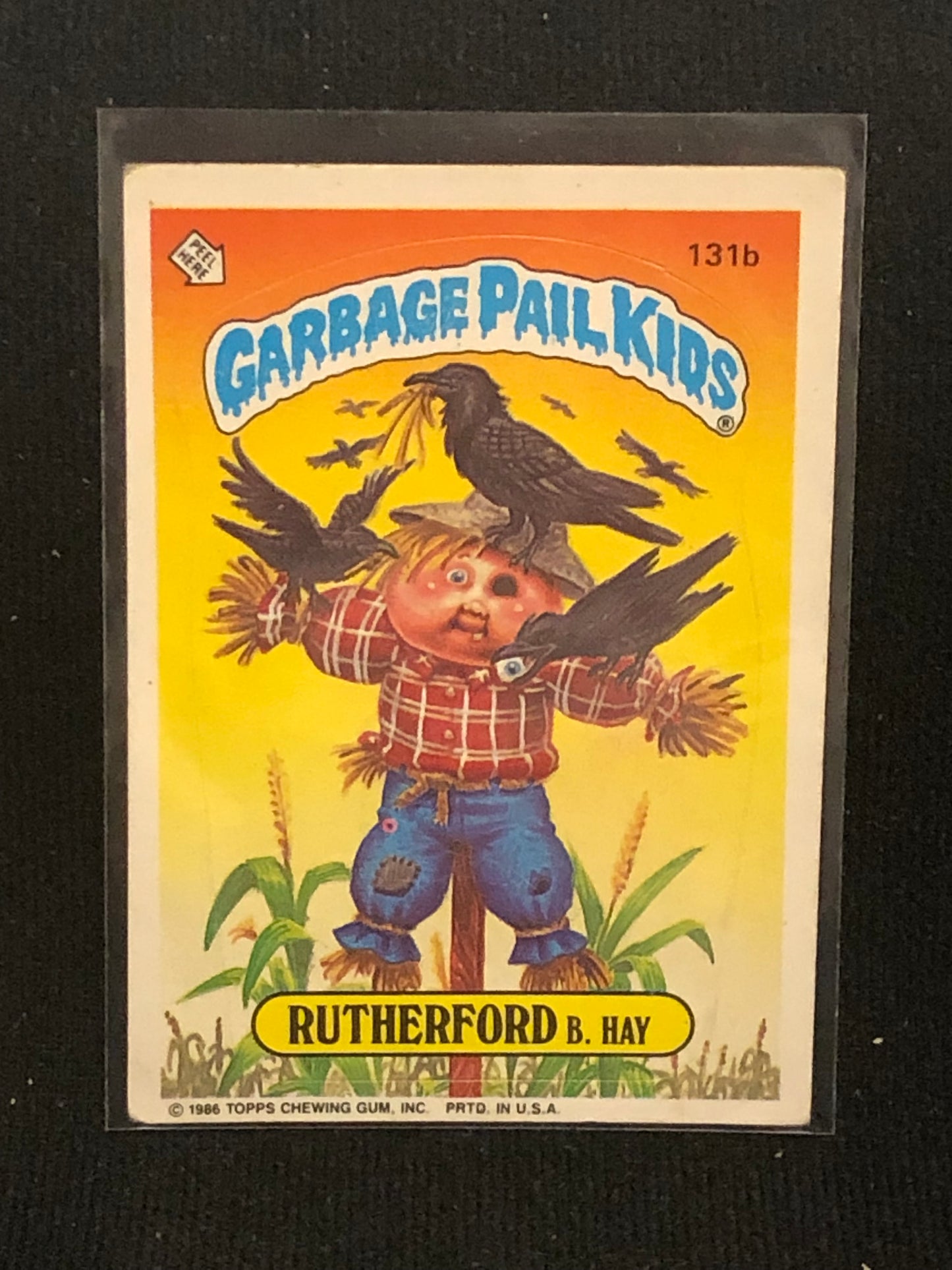 Garbage Pail Kids Original Series 4 (os4) 131b Rutherford B Hay