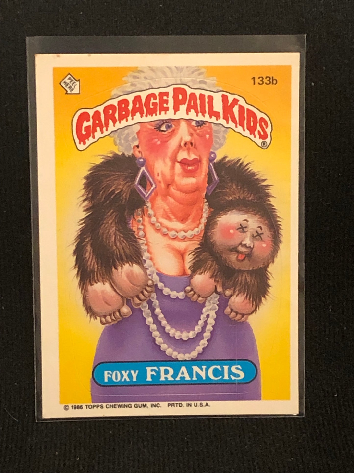 Garbage Pail Kids Original Series 4 (os4) 133b Foxy Francis