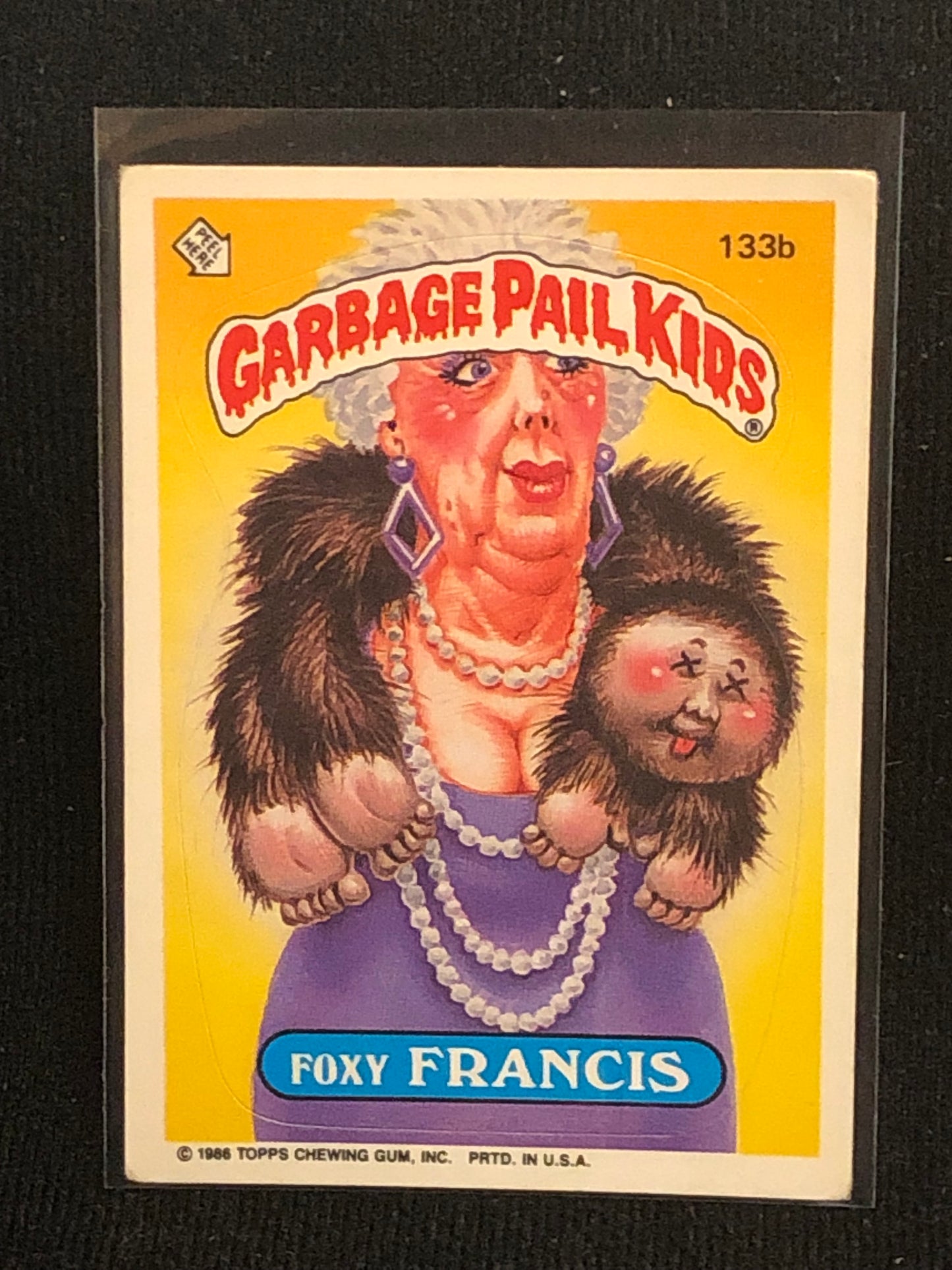 Garbage Pail Kids Original Series 4 (os4) 133b Foxy Francis