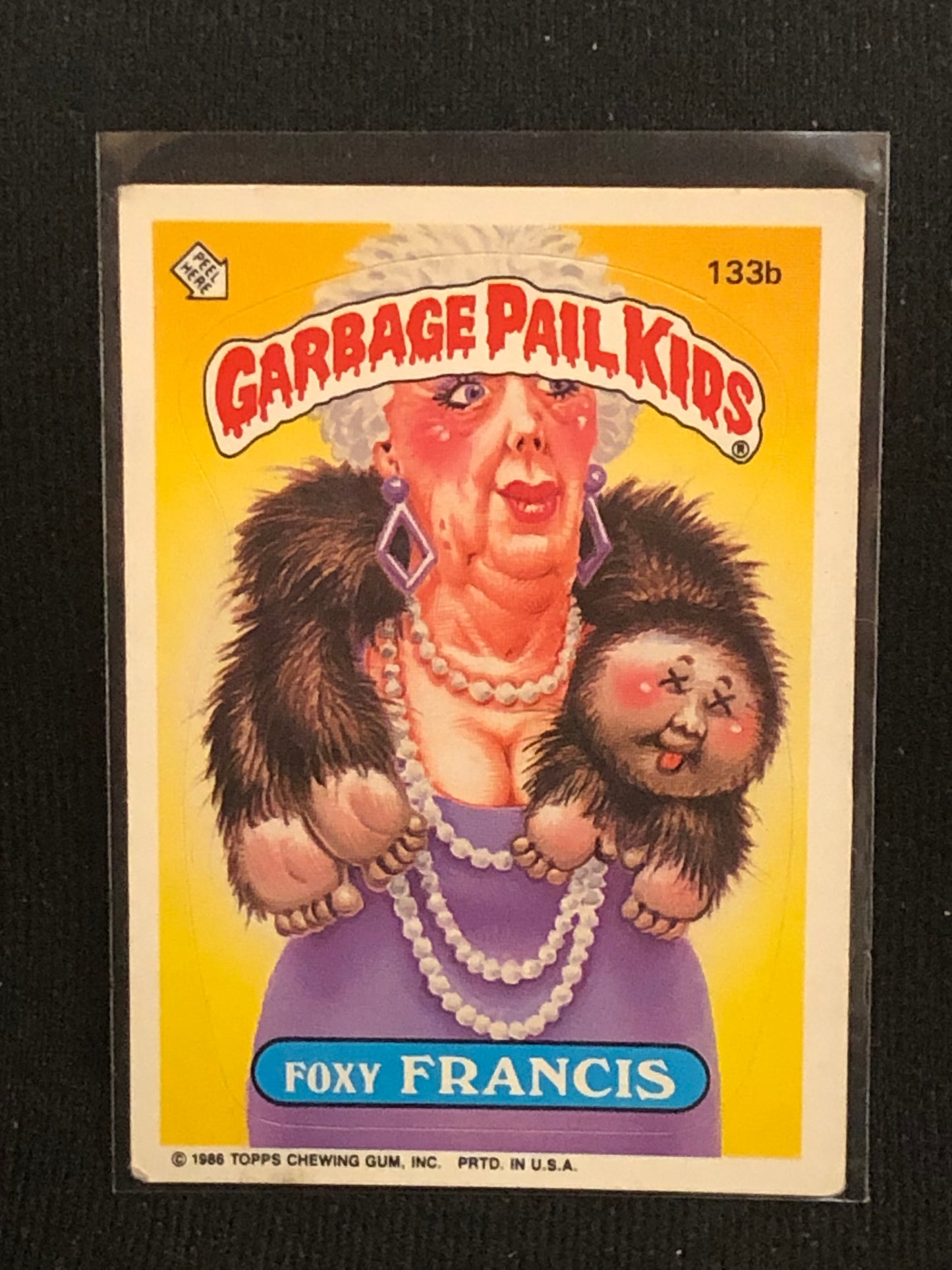 Garbage Pail Kids Original Series 4 (os4) 133b Foxy Francis