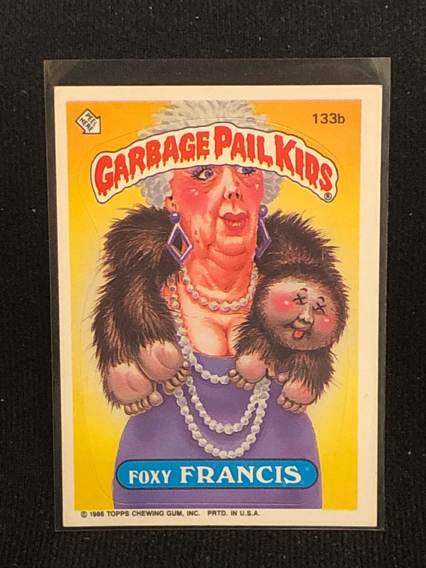 Garbage Pail Kids Original Series 4 (os4) 133b Foxy Francis