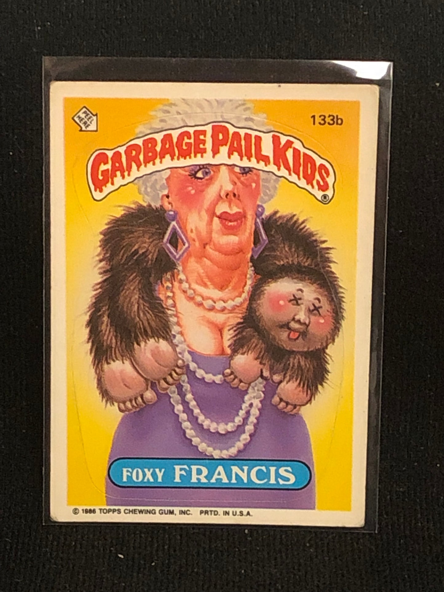 Garbage Pail Kids Original Series 4 (os4) 133b Foxy Francis