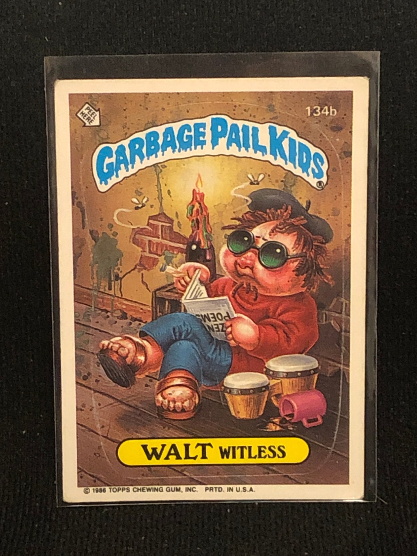 Garbage Pail Kids Original Series 4 (os4) 134b Walt Witless