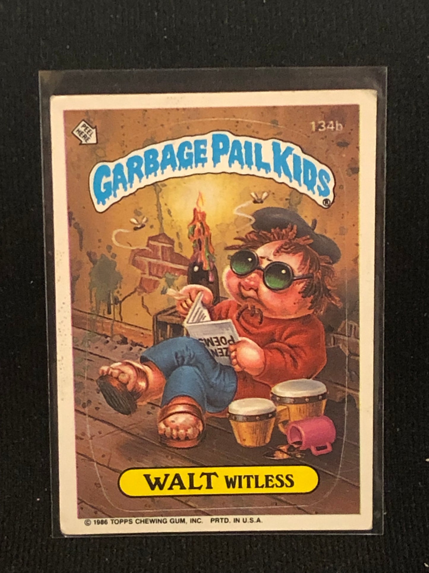 Garbage Pail Kids Original Series 4 (os4) 134b Walt Witless