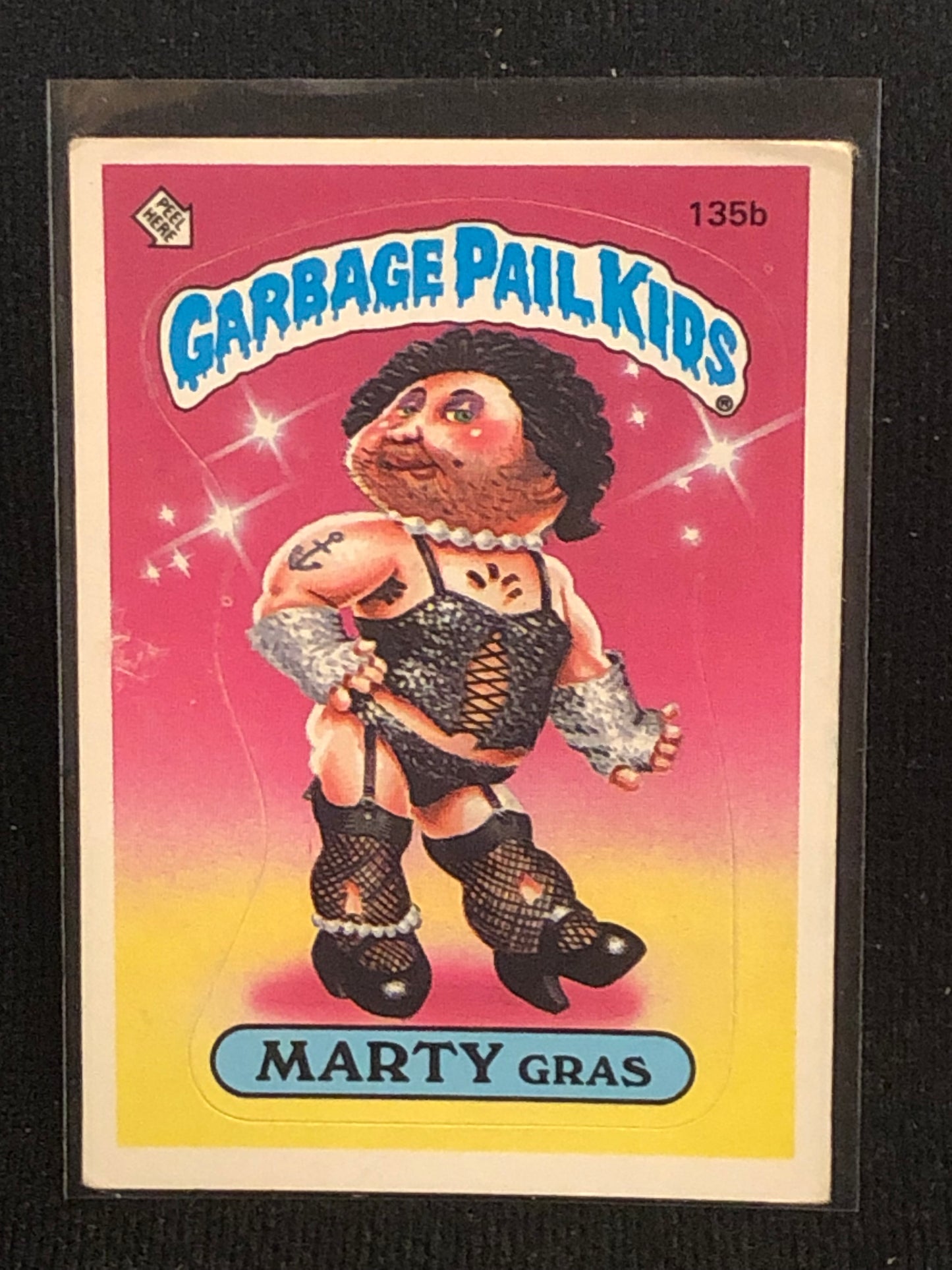 Garbage Pail Kids Original Series 4 (os4) 135b Marty Gras