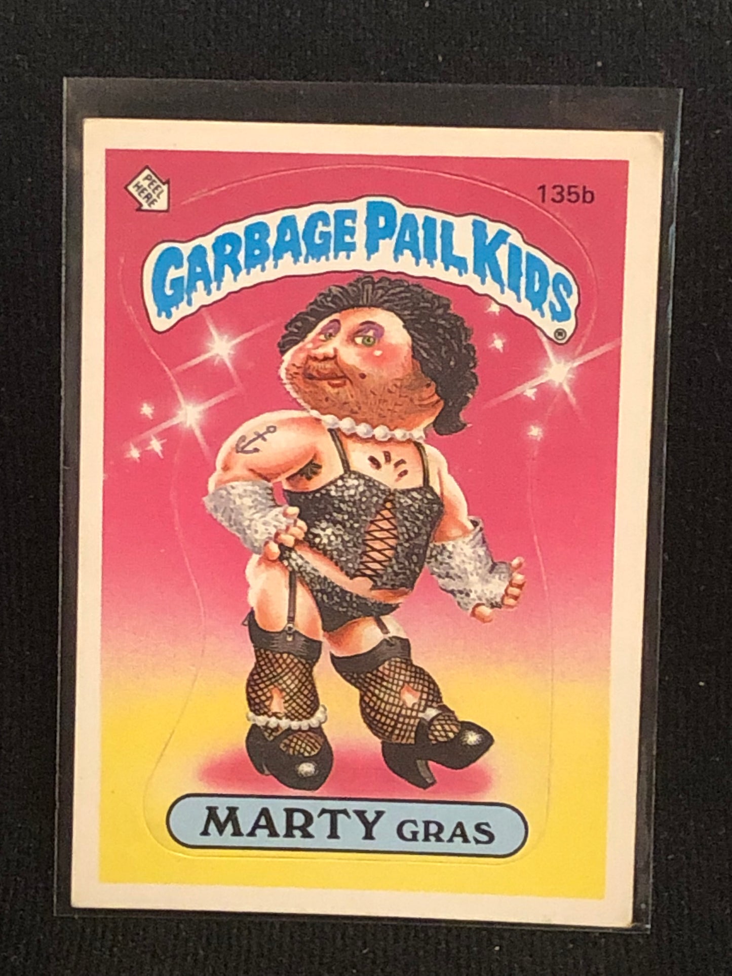 Garbage Pail Kids Original Series 4 (os4) 135b Marty Gras