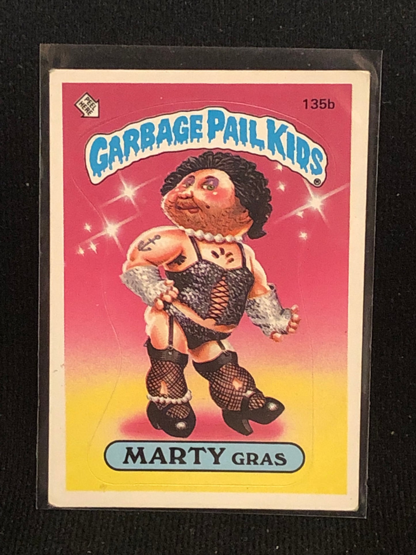 Garbage Pail Kids Original Series 4 (os4) 135b Marty Gras