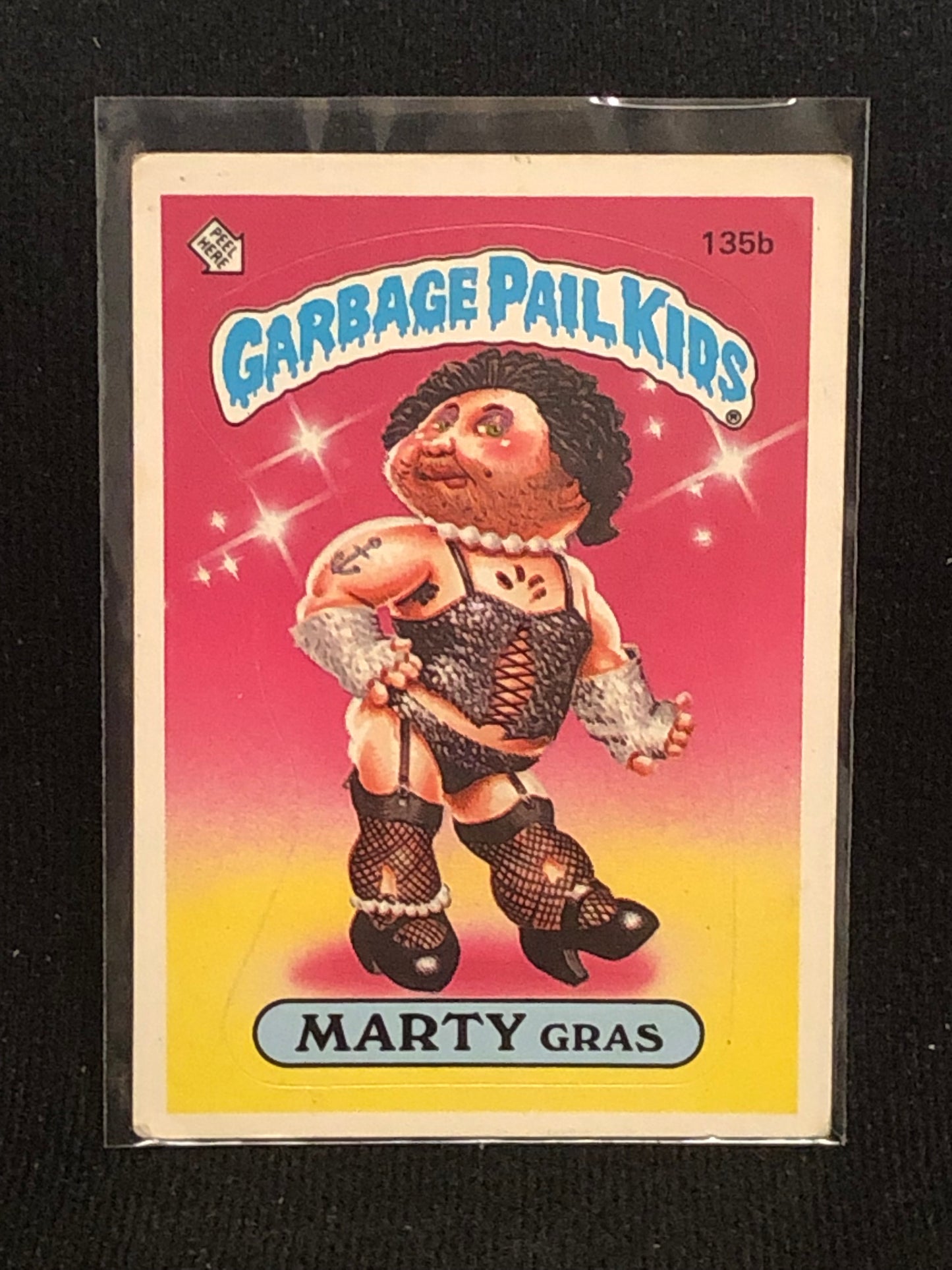 Garbage Pail Kids Original Series 4 (os4) 135b Marty Gras