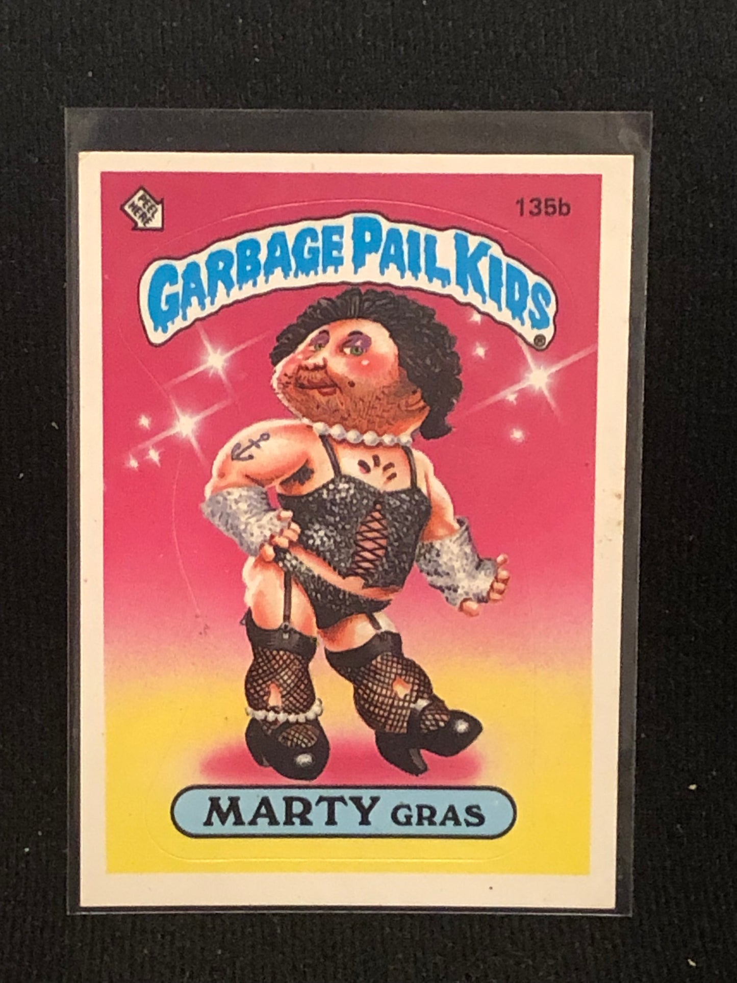 Garbage Pail Kids Original Series 4 (os4) 135b Marty Gras