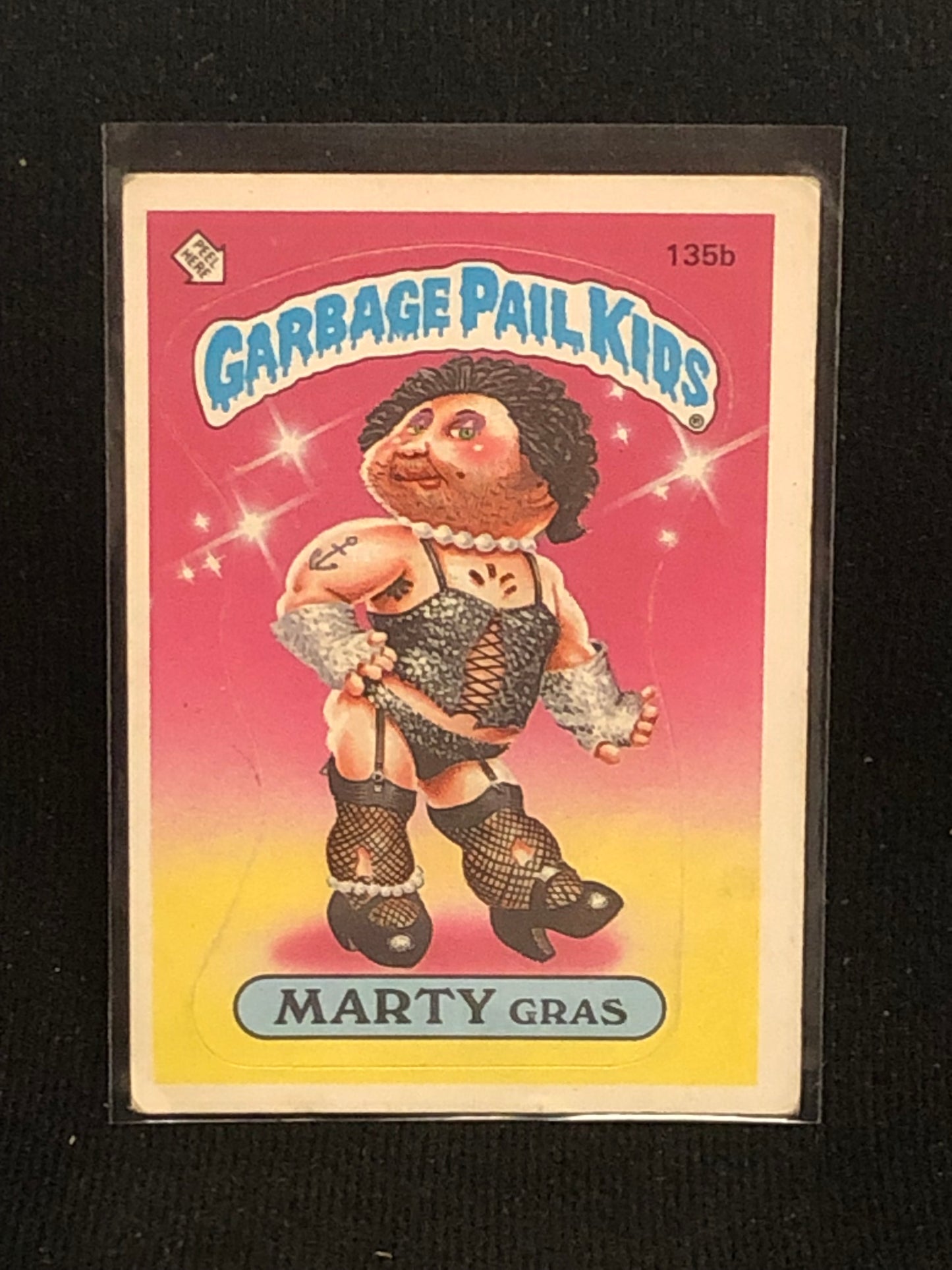 Garbage Pail Kids Original Series 4 (os4) 135b Marty Gras