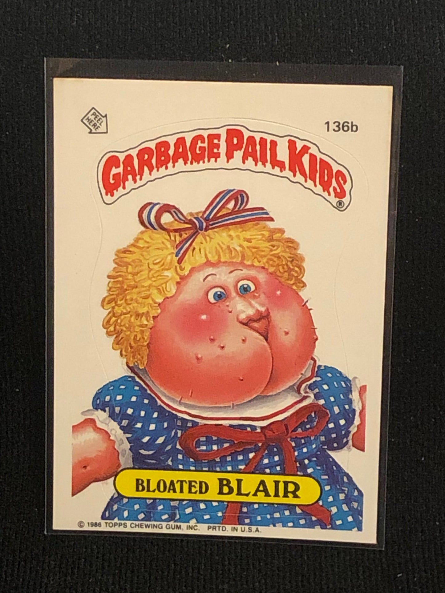 Garbage Pail Kids Original Series 4 (os4) 136b Bloated Blair