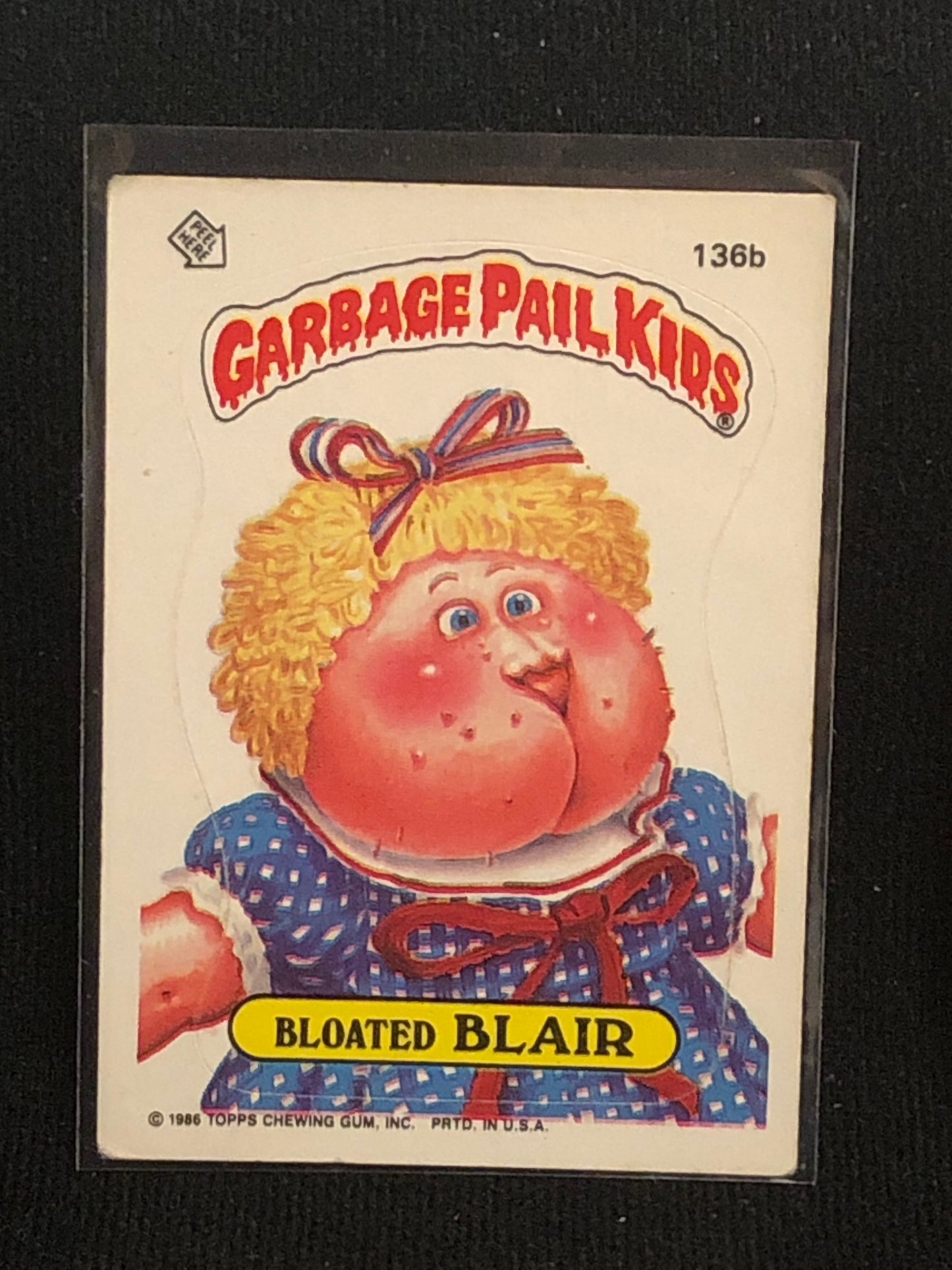 Garbage Pail Kids Original Series 4 (os4) 136b Bloated Blair