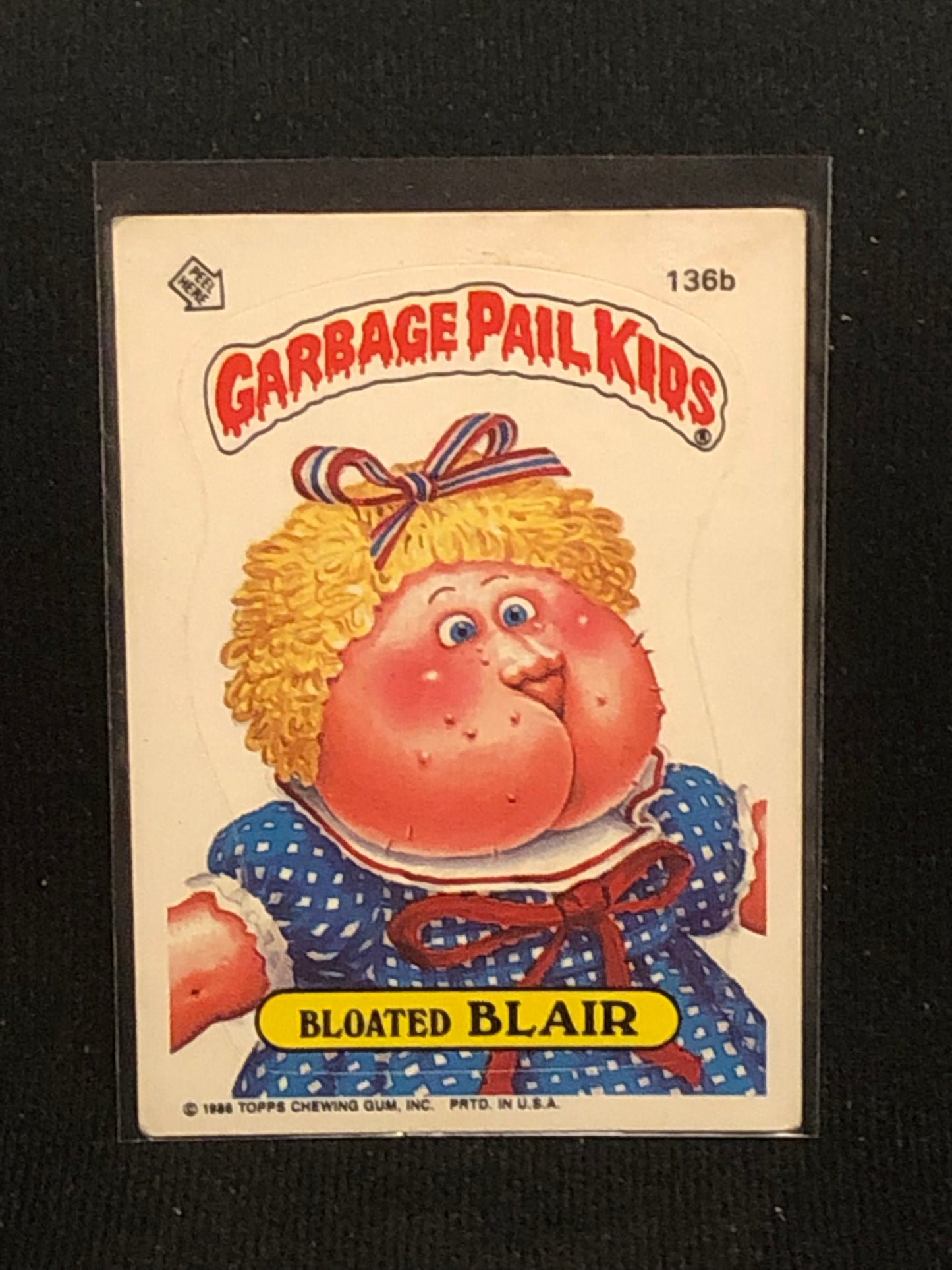 Garbage Pail Kids Original Series 4 (os4) 136b Bloated Blair