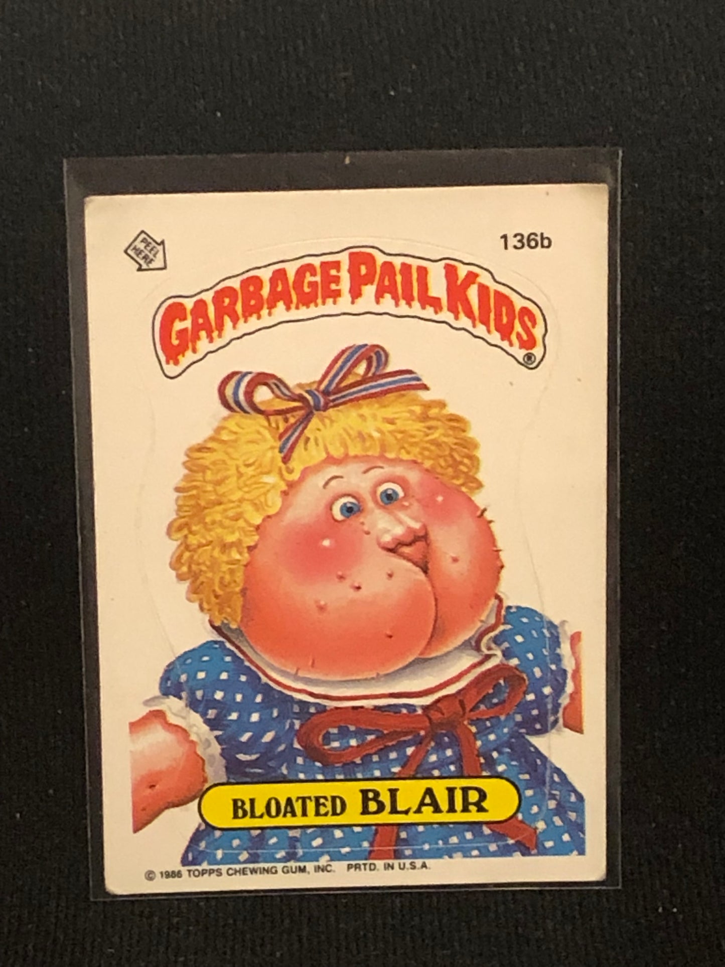 Garbage Pail Kids Original Series 4 (os4) 136b Bloated Blair