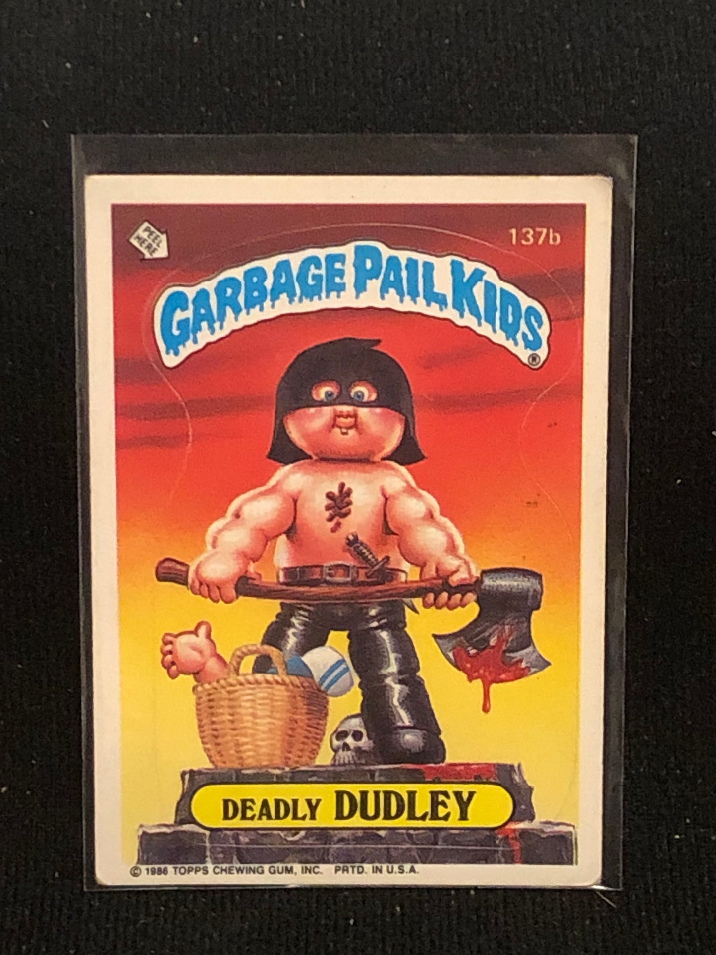 Garbage Pail Kids Original Series 4 (os4) 137b Deadly Dudley