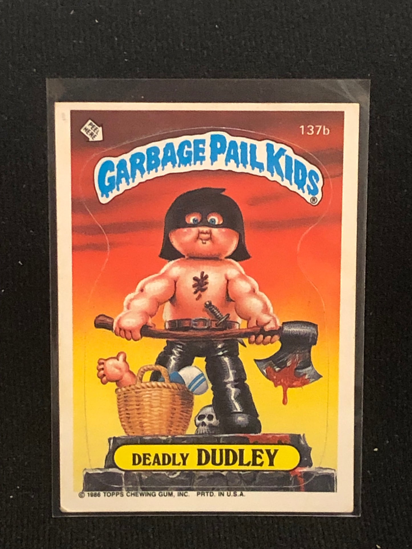 Garbage Pail Kids Original Series 4 (os4) 137b Deadly Dudley