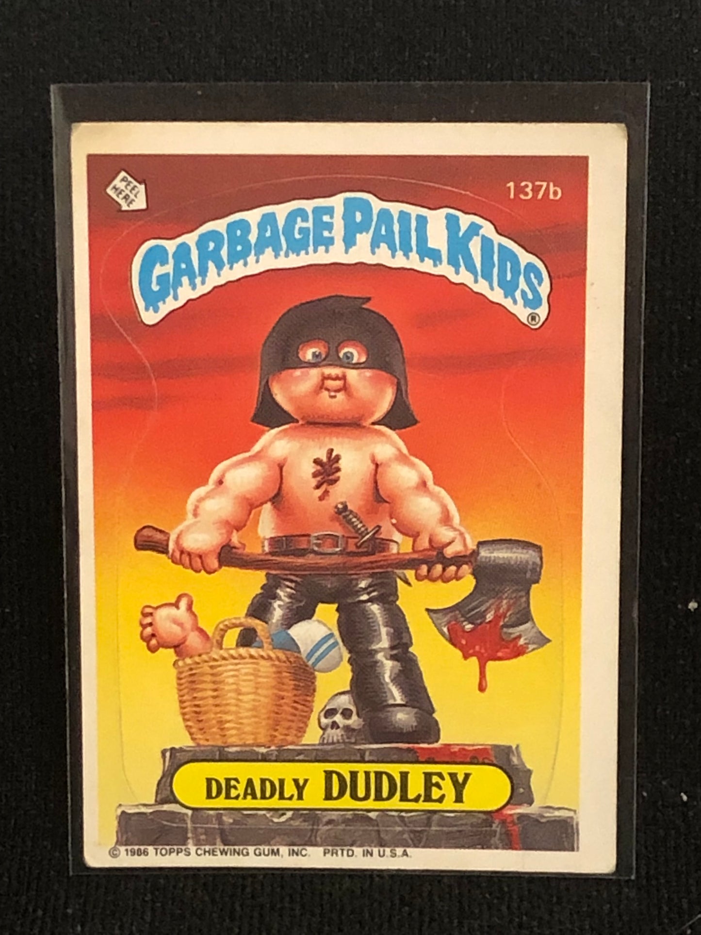 Garbage Pail Kids Original Series 4 (os4) 137b Deadly Dudley