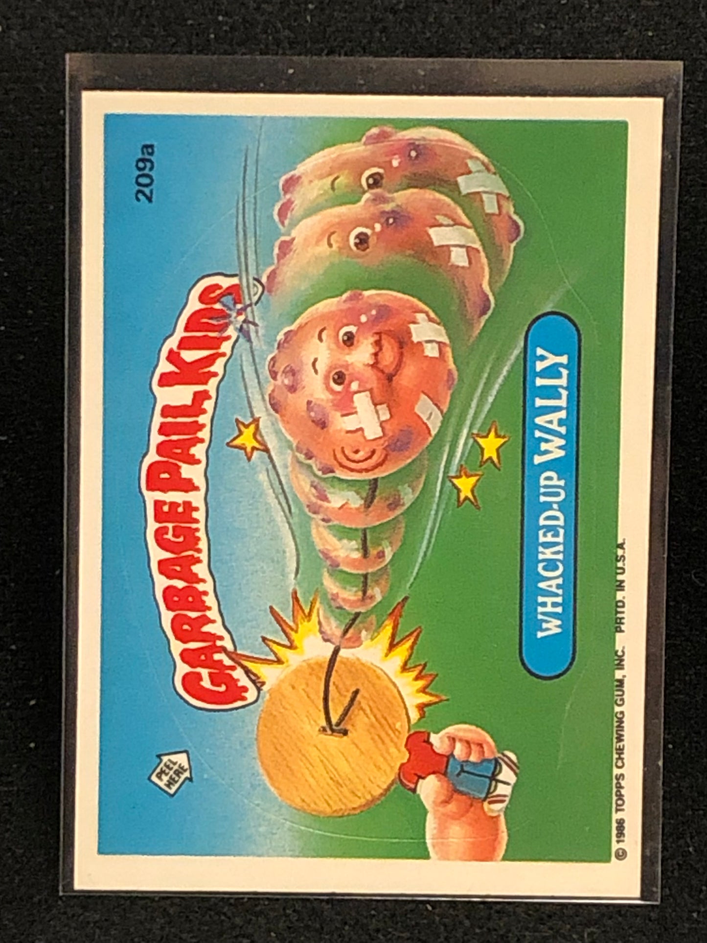 Garbage Pail Kids Original Series 6 (os6) 209a Whacked Up Wally