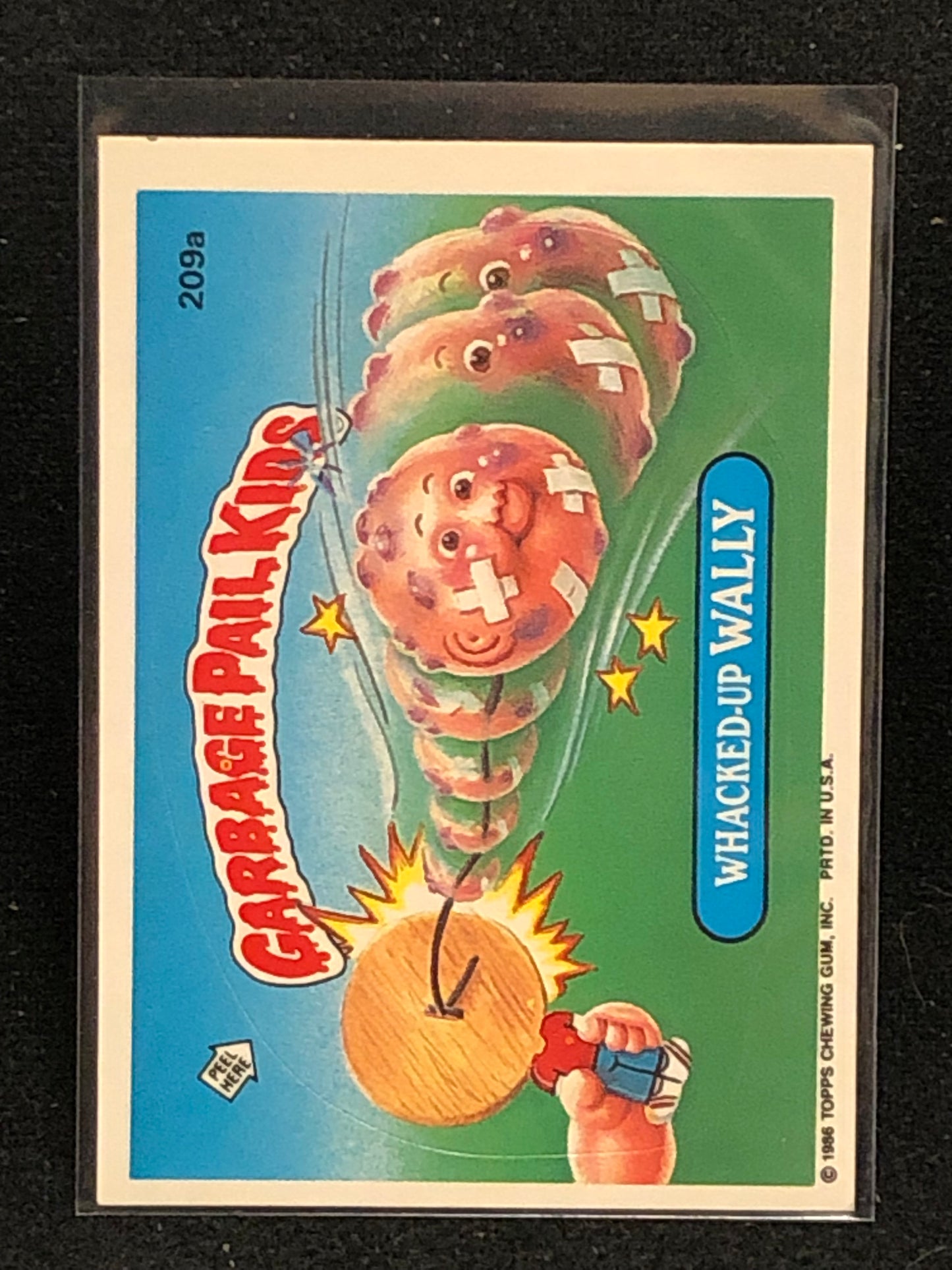 Garbage Pail Kids Original Series 6 (os6) 209a Whacked Up Wally