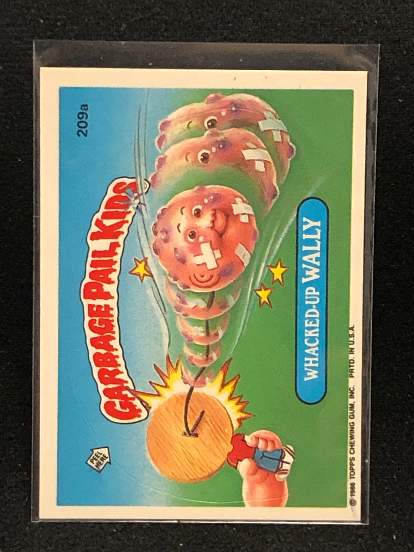 Garbage Pail Kids Original Series 6 (os6) 209a Whacked Up Wally