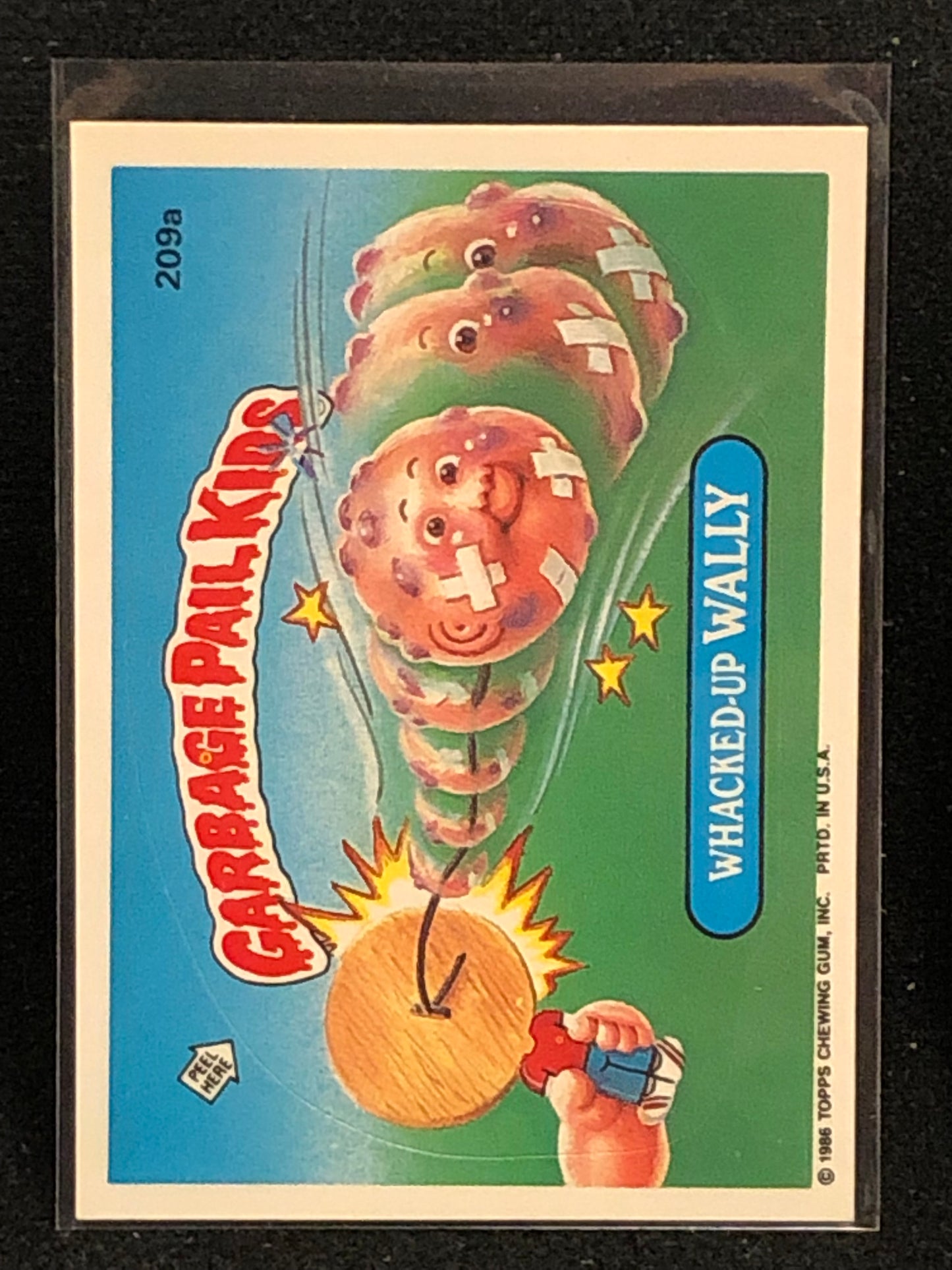 Garbage Pail Kids Original Series 6 (os6) 209a Whacked Up Wally