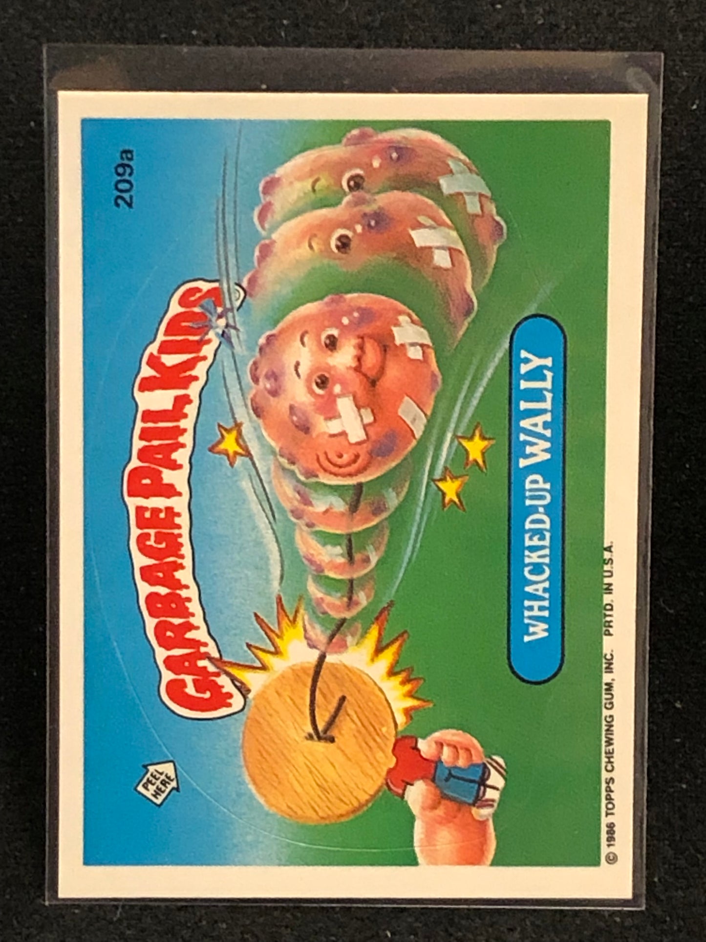 Garbage Pail Kids Original Series 6 (os6) 209a Whacked Up Wally