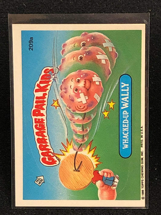 Garbage Pail Kids Original Series 6 (os6) 209a Whacked Up Wally