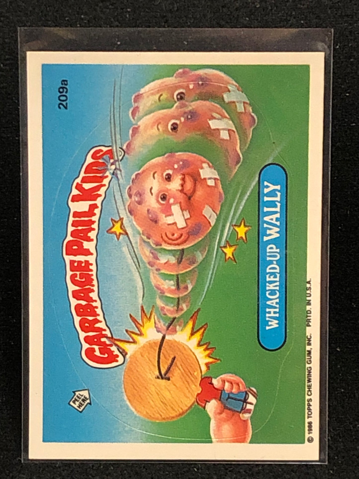 Garbage Pail Kids Original Series 6 (os6) 209a Whacked Up Wally