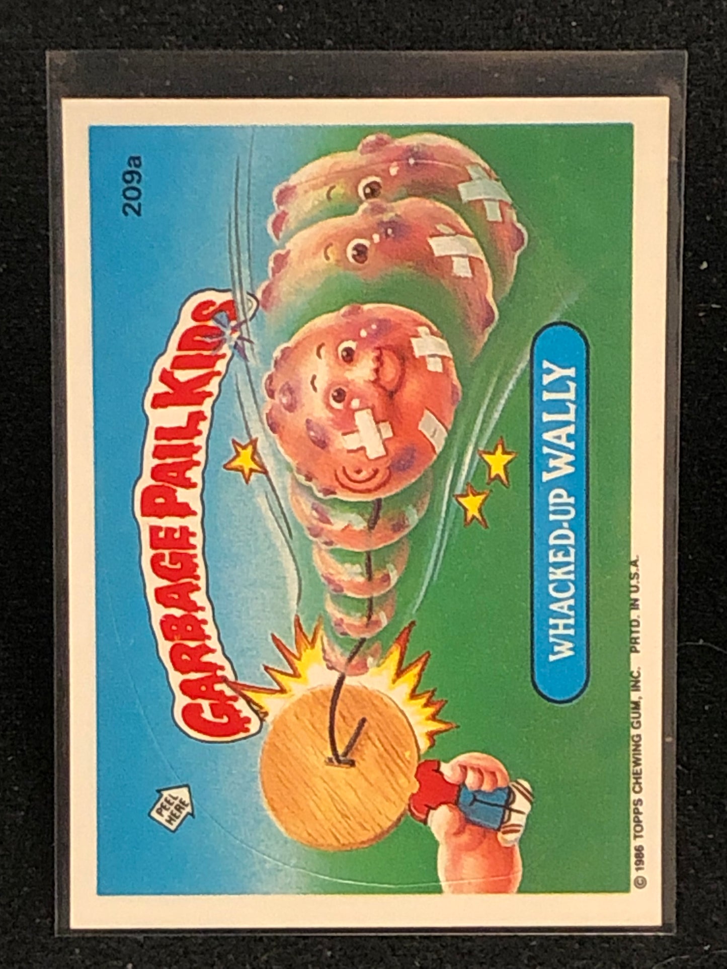 Garbage Pail Kids Original Series 6 (os6) 209a Whacked Up Wally