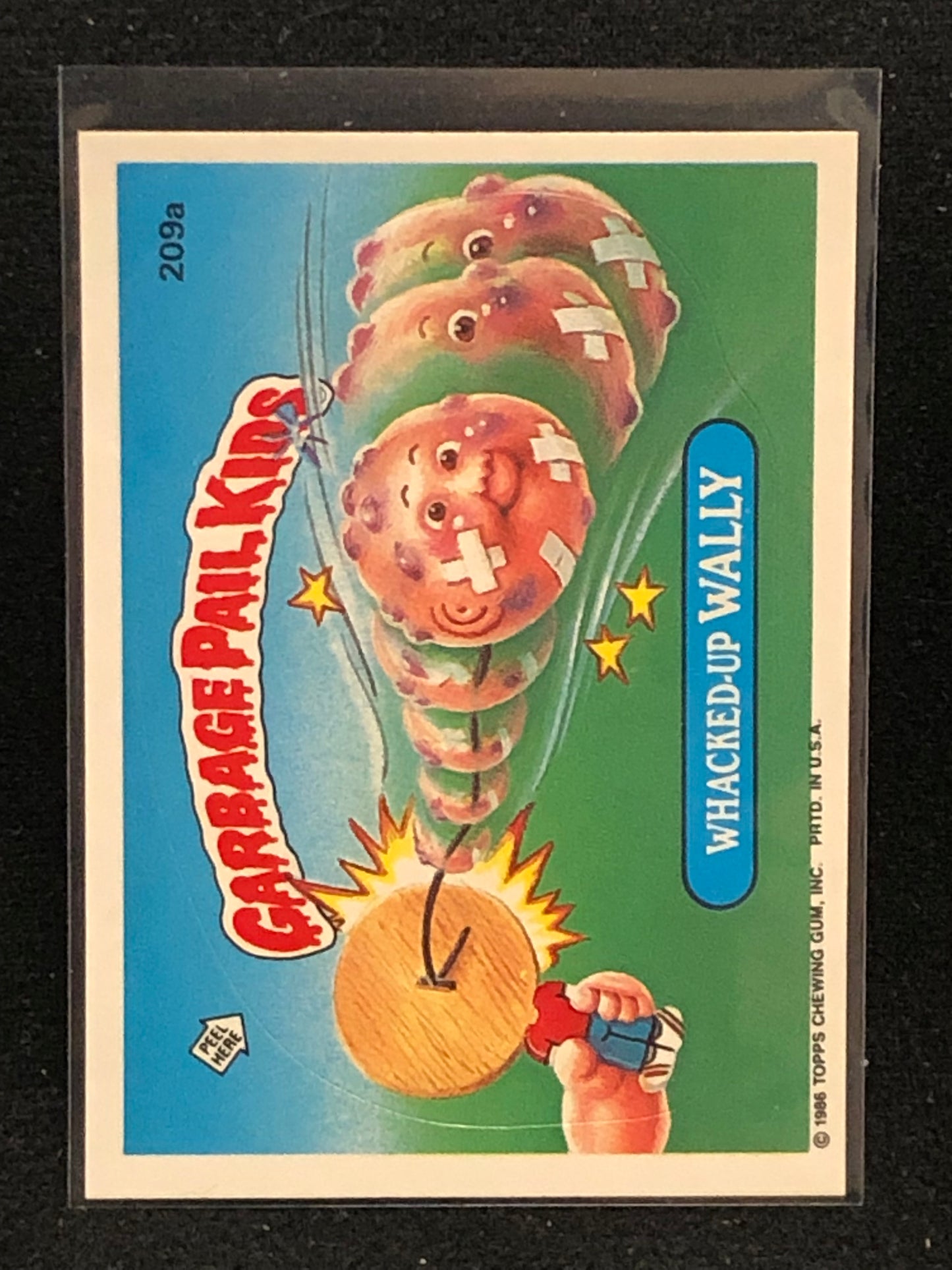 Garbage Pail Kids Original Series 6 (os6) 209a Whacked Up Wally