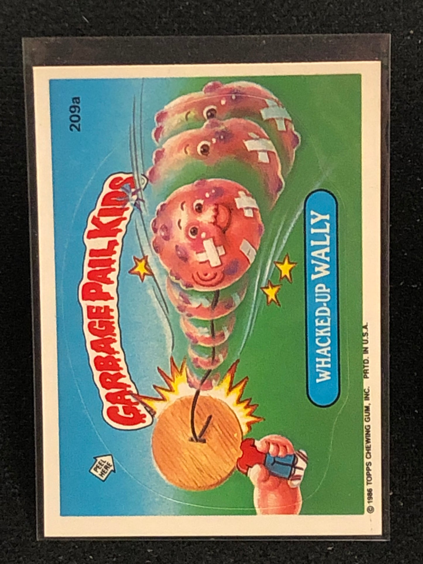 Garbage Pail Kids Original Series 6 (os6) 209a Whacked Up Wally