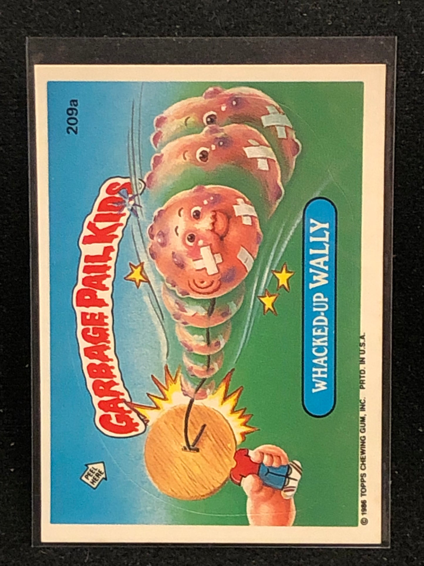 Garbage Pail Kids Original Series 6 (os6) 209a Whacked Up Wally