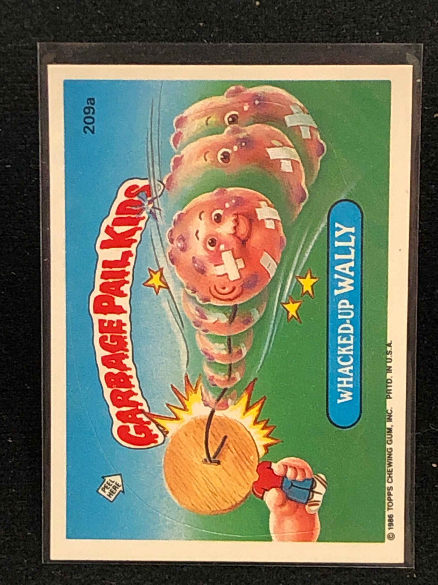 Garbage Pail Kids Original Series 6 (os6) 209a Whacked Up Wally