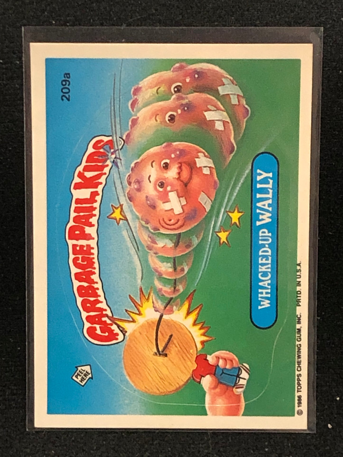 Garbage Pail Kids Original Series 6 (os6) 209a Whacked Up Wally