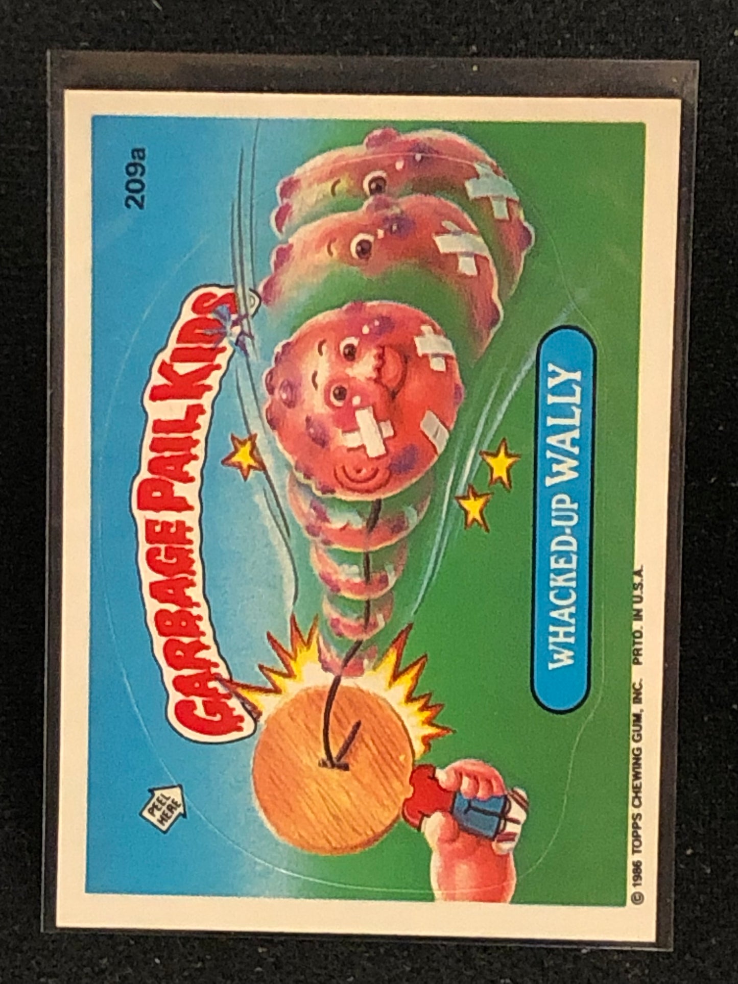 Garbage Pail Kids Original Series 6 (os6) 209a Whacked Up Wally